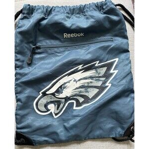 Vintage Reebok Philadelphia Eagles Drawstring Bag Distressed NFL Gym Backpack